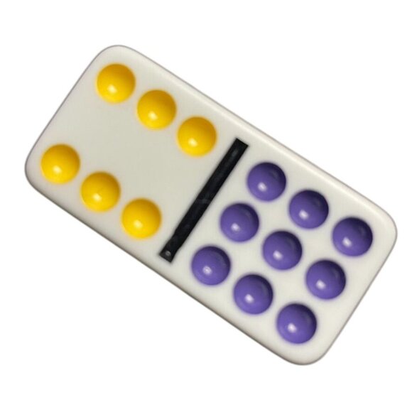 Double Twelve Dominoes Replacement Tile 6 9 Color Dot mq - Picture 2 of 3